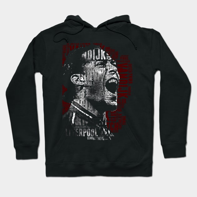 virgil van dijk text art Hoodie by BAJAJU